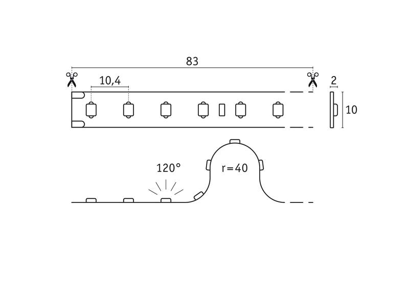 Paulmann Pro LED Strip Silver P75 865 10m 42W 750 lm/m 96LEDs/m 6500K