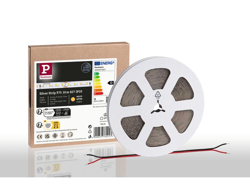 Paulmann Pro LED Strip Silver P75 827 10m 42W 700 lm/m 96LEDs/m 2700K