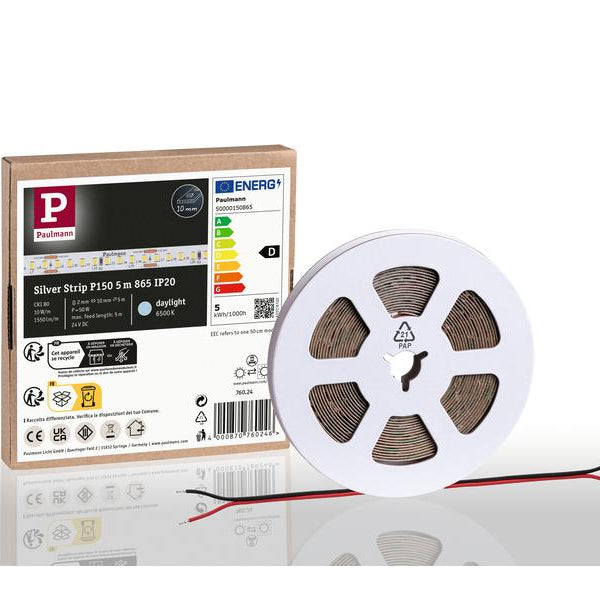 Paulmann Pro LED Strip Silver P150 865 5m 50W 160LEDs/m 6500K