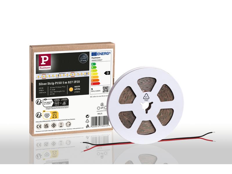 Paulmann Pro LED Strip Silver P150 827 5m 50W 160LEDs/m 2700K