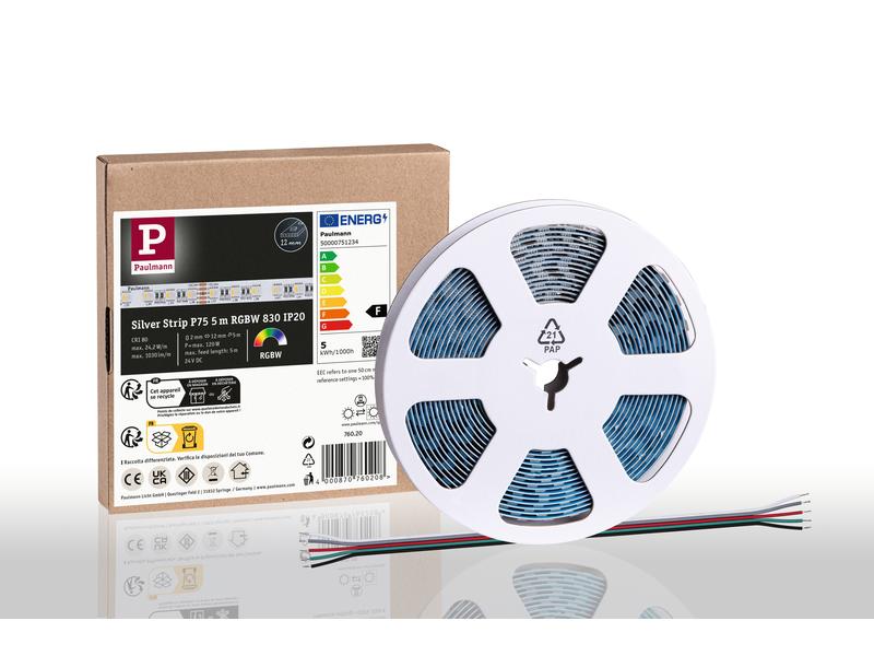 Paulmann Pro LED Strip Silver P75 830 5m 121W 700 lm/m 84LEDs/m RGBW