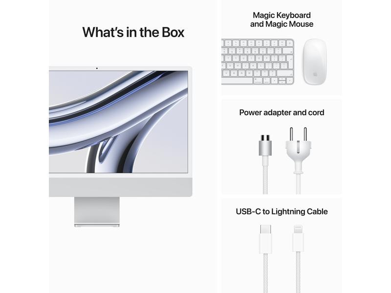 Apple iMac 24" M3 8C GPU / 1 TB / 16 GB Silber