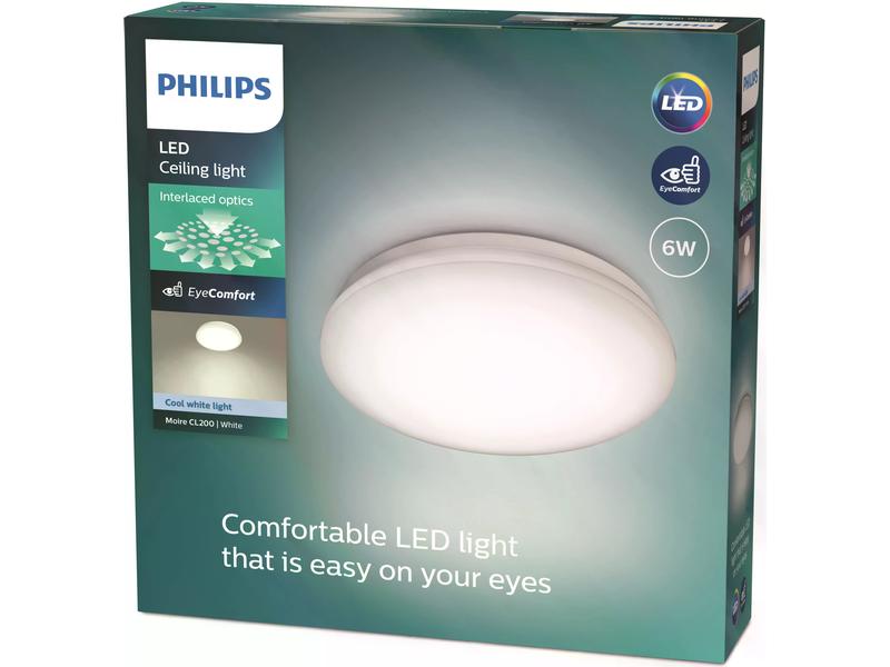 Philips Deckenleuchte Moire CL200, 4000K, 6W, weiss