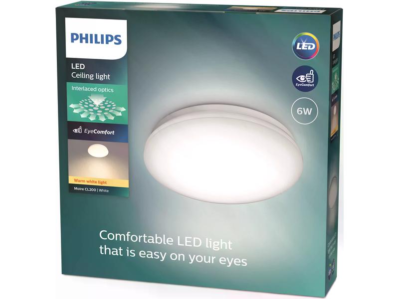 Philips Deckenleuchte Moire CL200, 2700K, 6W, weiss