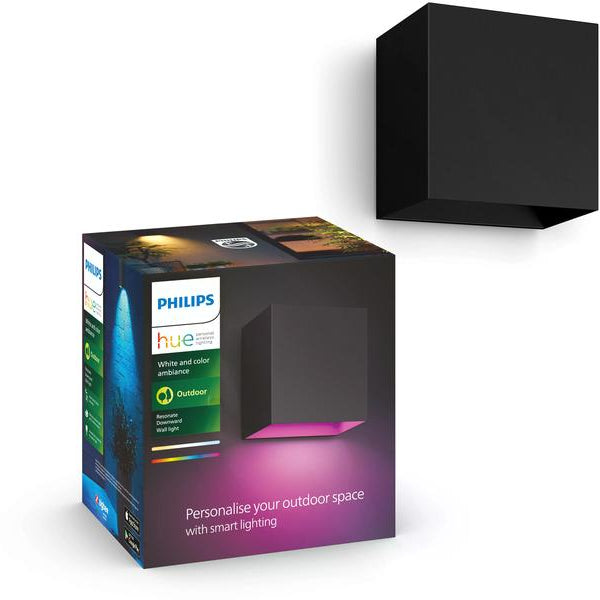 Philips Hue White & Color Ambiance Outdoor Resonate Wandl. Schwarz