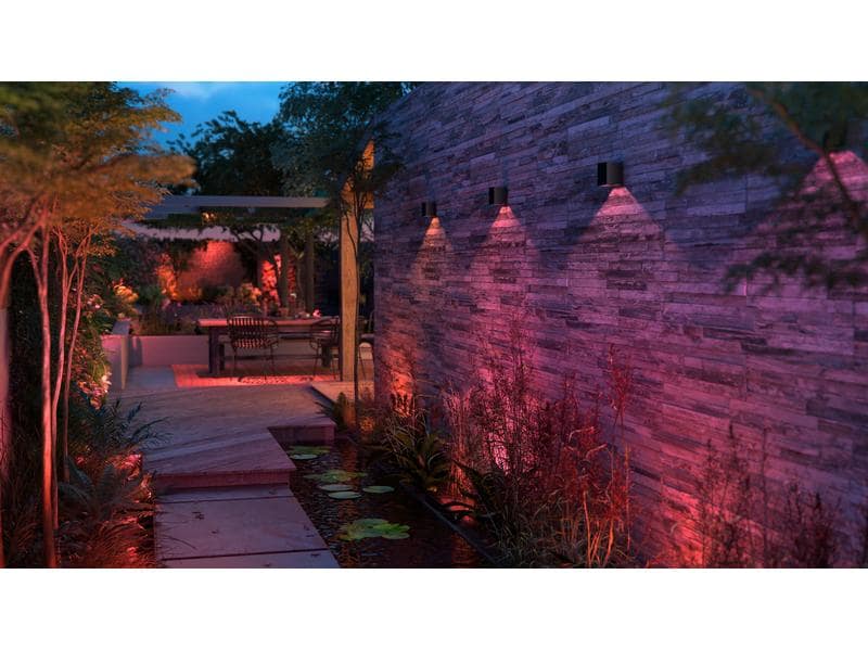 Philips Hue White &amp; Color Ambiance Outdoor Resonate Wandl. Schwarz