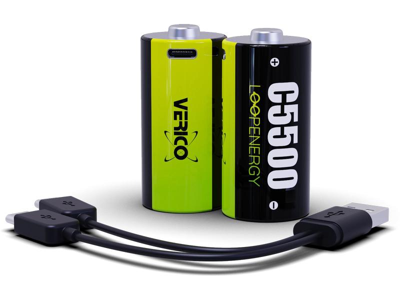 Verico Akku 2x C 1.5 3700 mAh