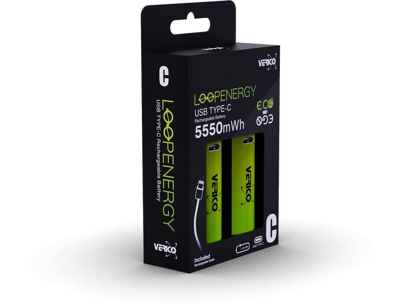 Verico Akku 2x C 1.5 3700 mAh