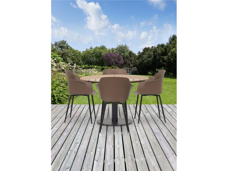 Schou Tisch Hector, Ø 113 cm, Teak Ash