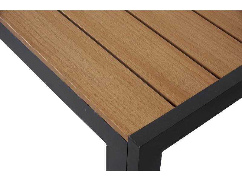 Schou Tisch Noah, 205 x 90 cm, Schwarz/Teak