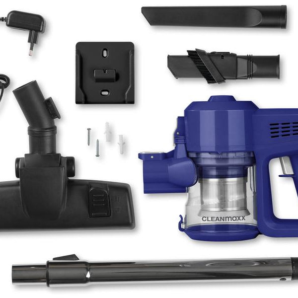 CLEANmaxx Akku-Hand- und Stielsauger Blau/Silber