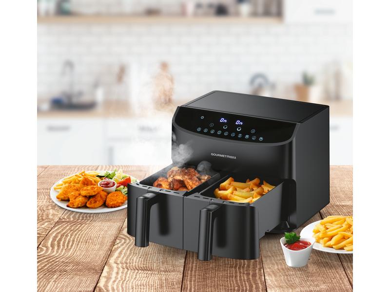 GOURMETmaxx Heissluft-Fritteuse 6 kg, Schwarz