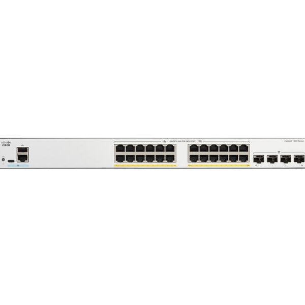 Cisco PoE+ Switch Catalyst C1200-24FP-4G 28 Port
