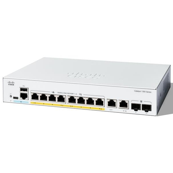Cisco PoE+ Switch Catalyst C1300-8P-E-2G 10 Port