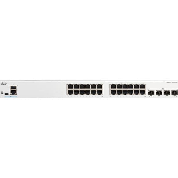 Cisco PoE+ Switch Catalyst C1300-24P-4G 28 Port
