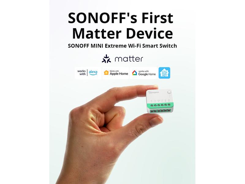 SONOFF WLAN-Lichtaktor MINIR4M, 10A 2400 W, 1-fach