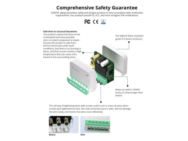 SONOFF WLAN-Lichtaktor MINIR4M, 10A 2400 W, 1-fach