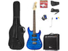 MAX E-Gitarre GigKit Quilted Style Blau