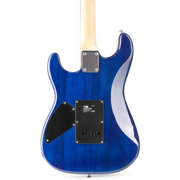 MAX E-Gitarre GigKit Quilted Style Blau