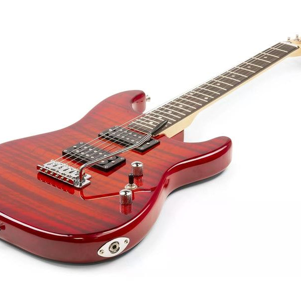 MAX E-Gitarre GigKit Quilted Style Rot