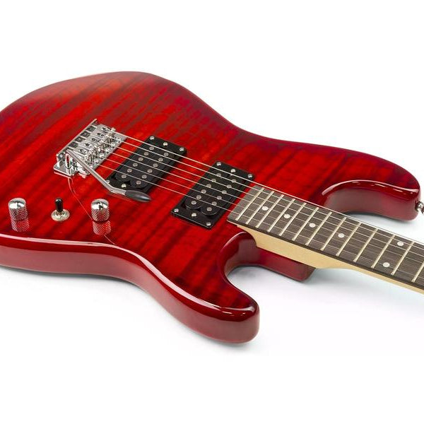 MAX E-Gitarre GigKit Quilted Style Rot