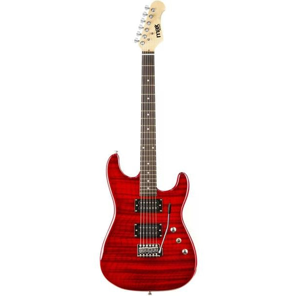 MAX E-Gitarre GigKit Quilted Style Rot