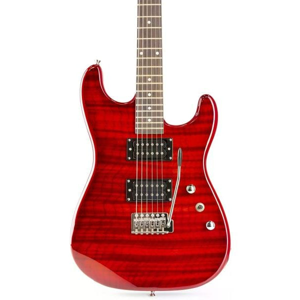 MAX E-Gitarre GigKit Quilted Style Rot