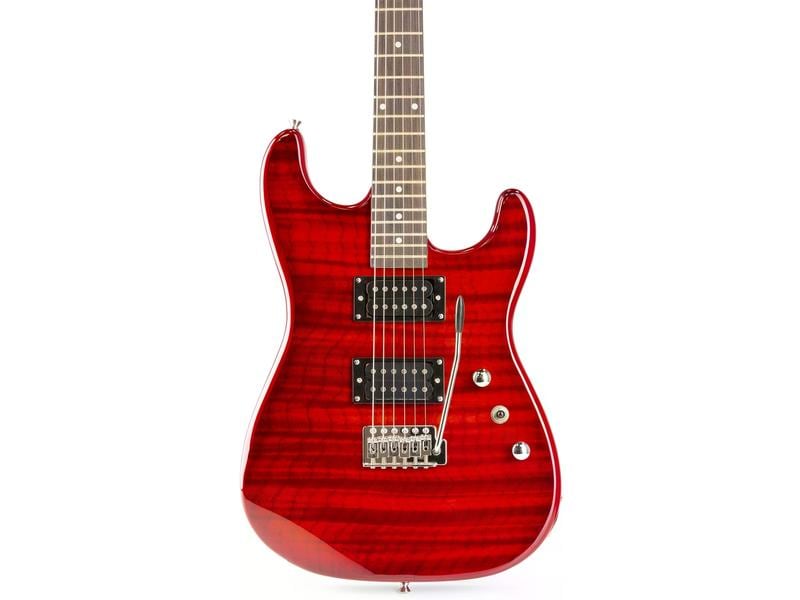 MAX E-Gitarre GigKit Quilted Style Rot