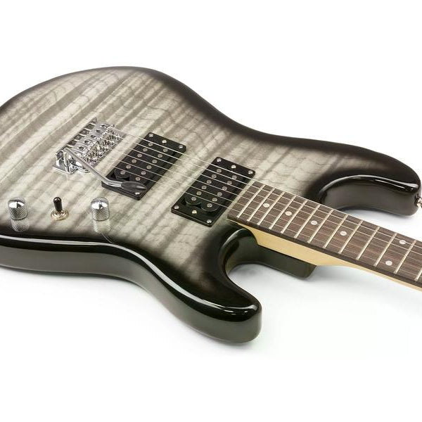 MAX E-Gitarre GigKit Quilted Style Schwarz