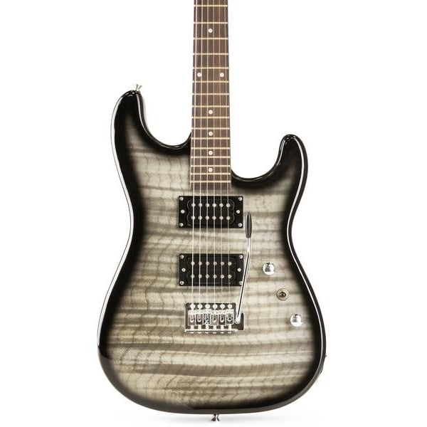 MAX E-Gitarre GigKit Quilted Style Schwarz