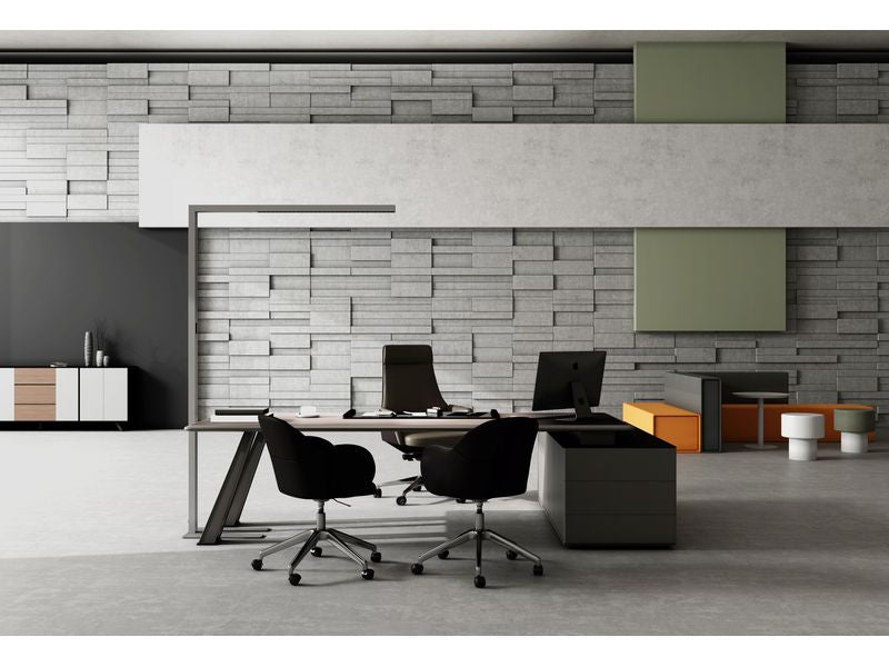 Hybriqs Bürostehleuchte Hybrid Light Four HCL, Silber