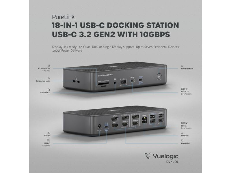 PureLink Dockingstation USB-C VL-D230DL