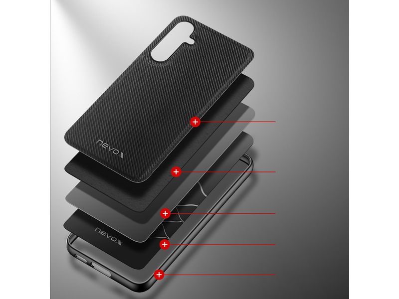 Nevox Back Cover StyleShell Nylo Galaxy S24+ Schwarz