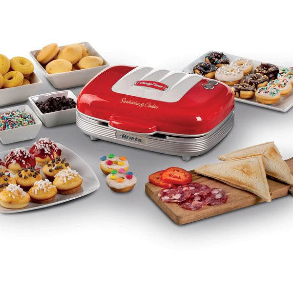 Ariete Multifunktionsgrill Party Time ARI-1972-RD 700 W, Rot/Weiss