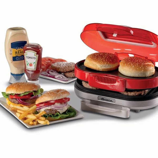 Ariete Hamburger-Grill Party Time ARI-205-RD 1200 W, Rot/Weiss