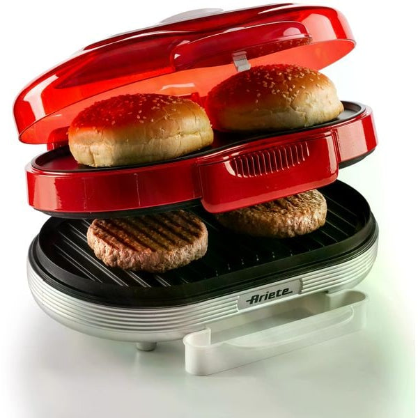 Ariete Hamburger-Grill Party Time ARI-205-RD 1200 W, Rot/Weiss