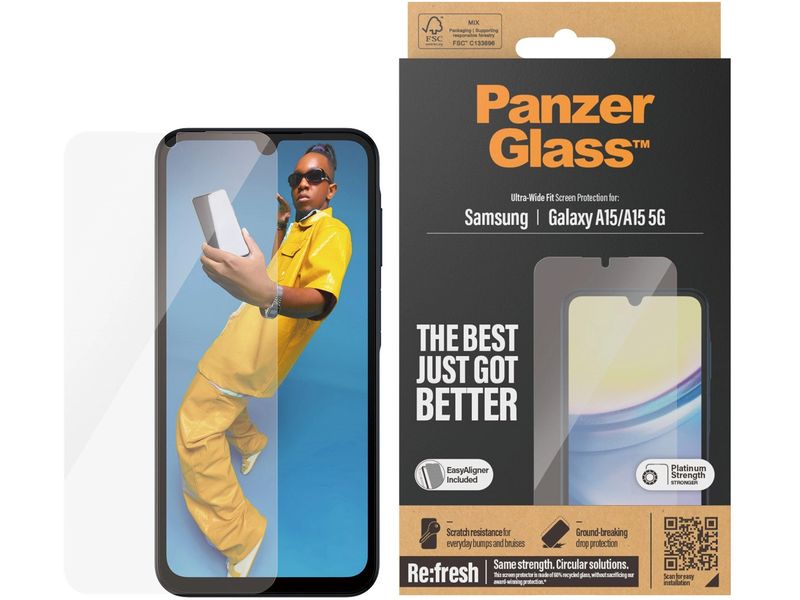 Panzerglass Displayschutz Ultra wide Fit Galaxy A15 / A15 5G