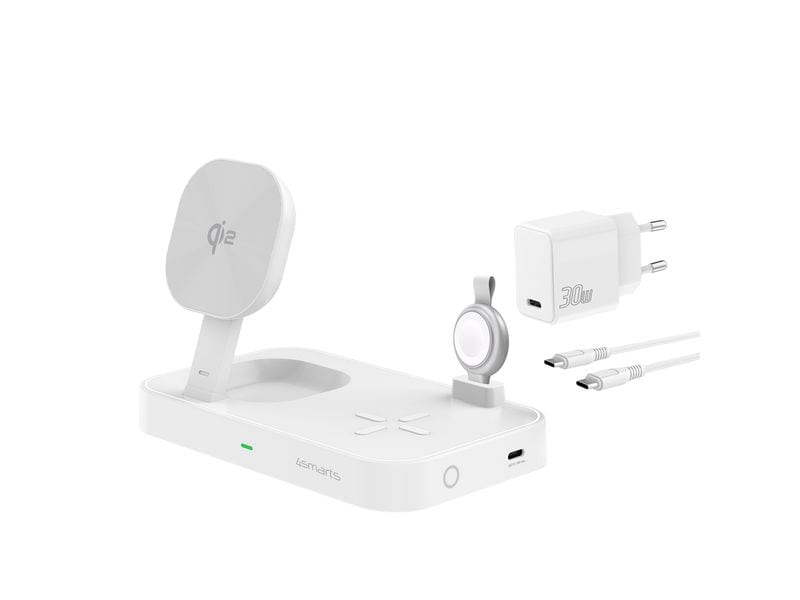 4smarts Wireless Charger Qi2 Weiss