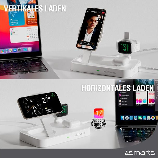 4smarts Wireless Charger Qi2 Weiss