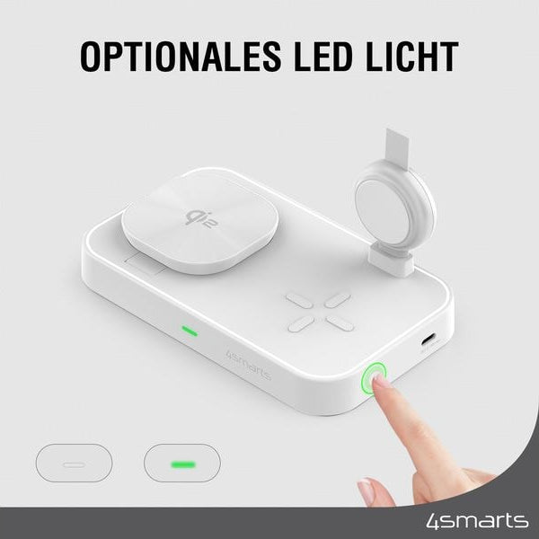 4smarts Wireless Charger Qi2 Weiss