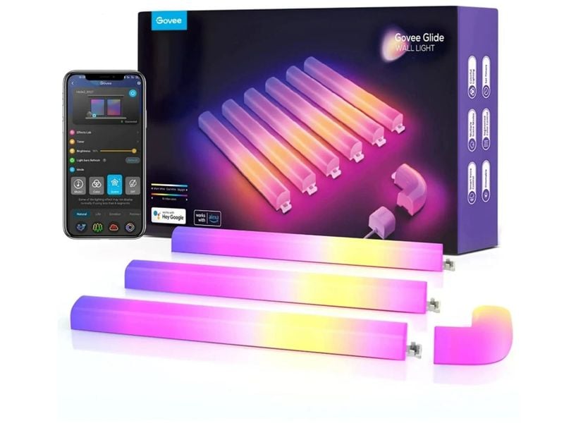 Govee Wandleuchte Glide, 6+1, 1.8 m, RGBIC