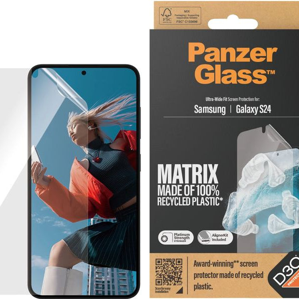 Panzerglass Displayschutz Ultra Wide Fit D3O PET Galaxy S24