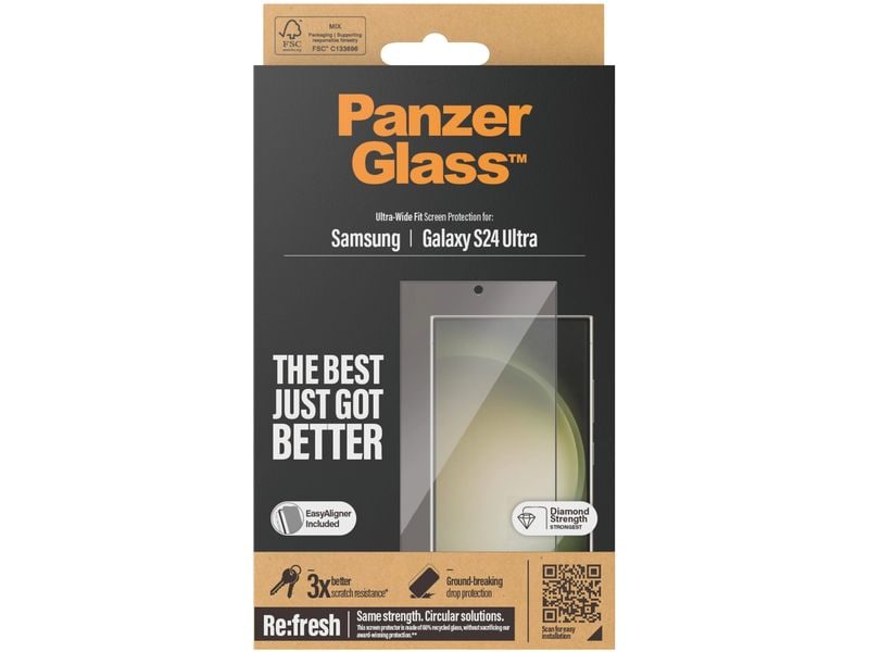 Panzerglass Displayschutz Ultra Wide Fit Galaxy S24 Ultra mit Applicator