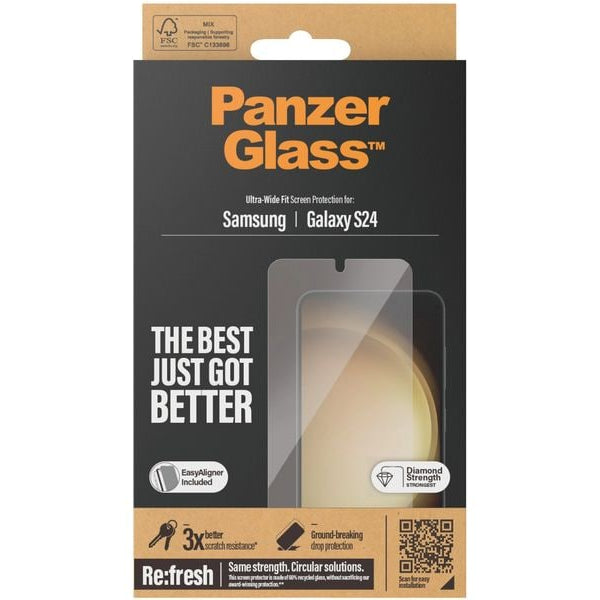 Panzerglass Displayschutz Ultra Wide Fit Galaxy S24 mit Applicator