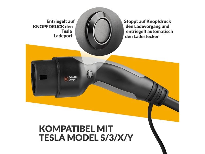 EV Buddy Ladekabel Charge 11 Tesla Edition Typ 2 11 kW, 10 m
