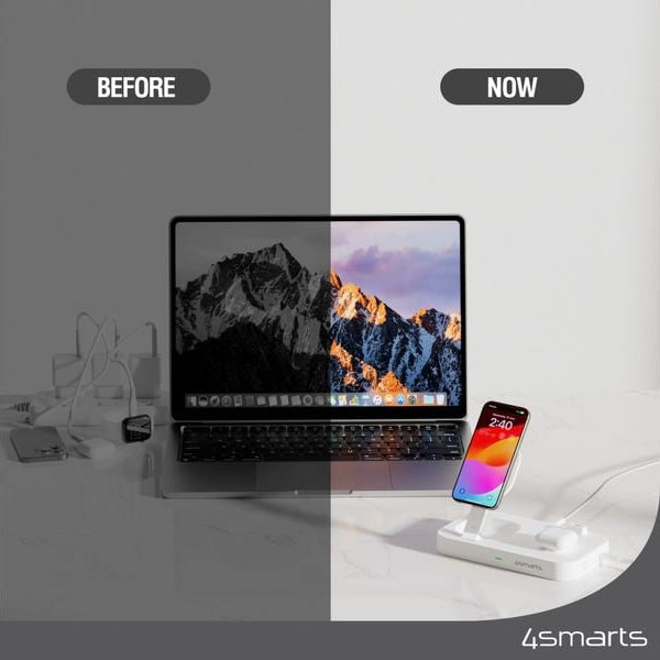 4smarts Wireless Charger Qi2 Weiss