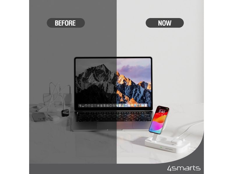 4smarts Wireless Charger Qi2 Weiss