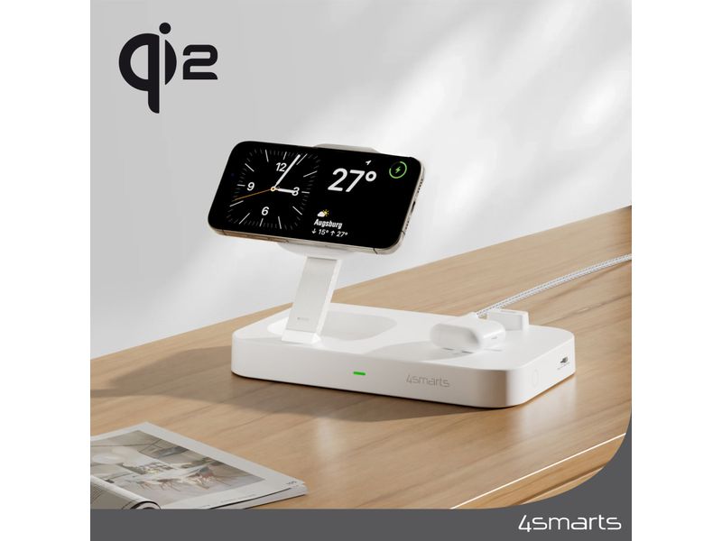 4smarts Wireless Charger Qi2 Weiss