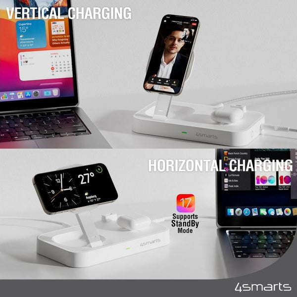 4smarts Wireless Charger Qi2 Weiss