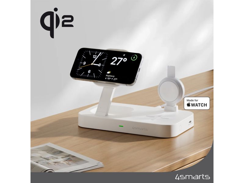 4smarts Wireless Charger Qi2 Weiss